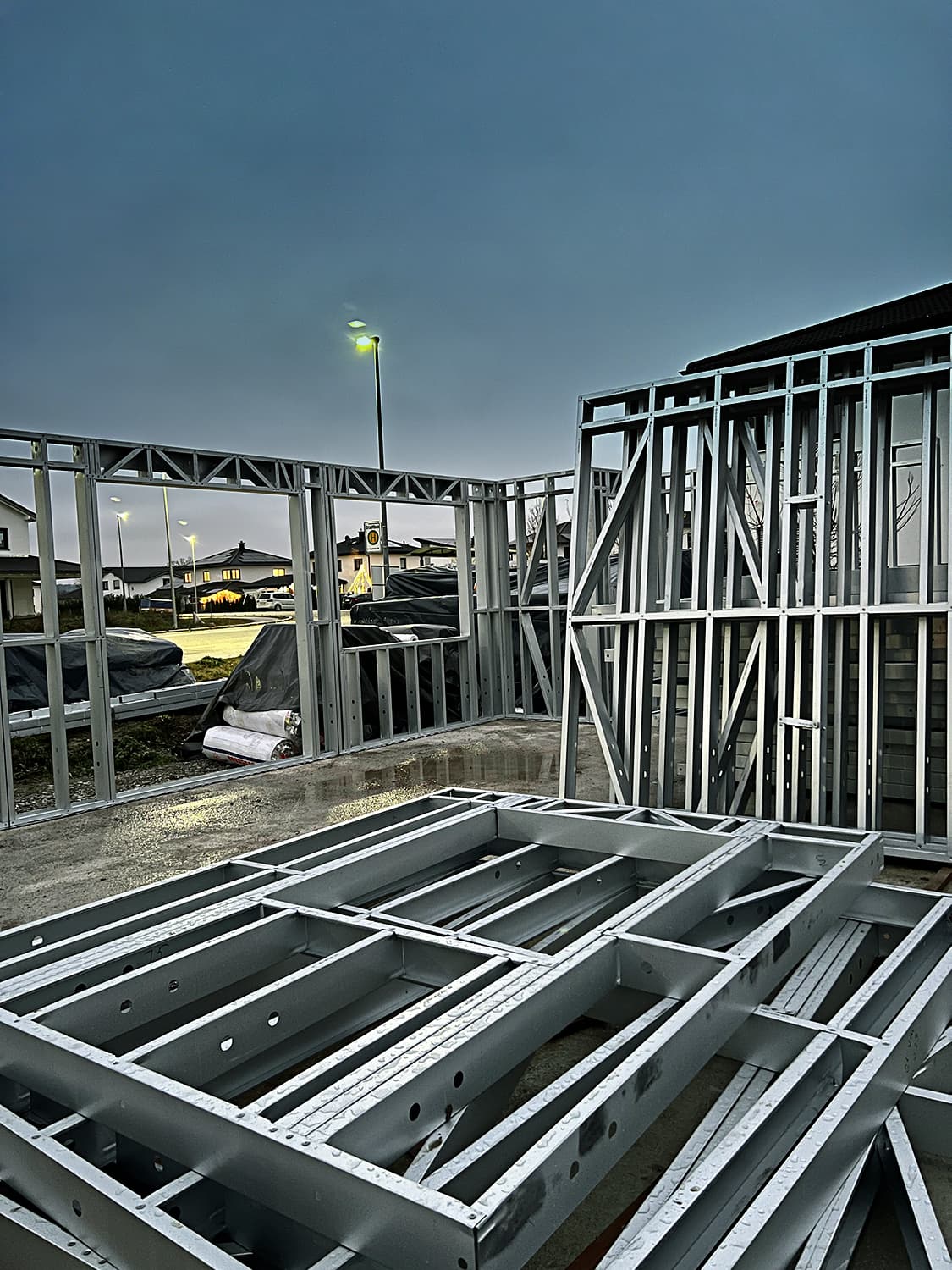 Stahlleichtbau Baustelle