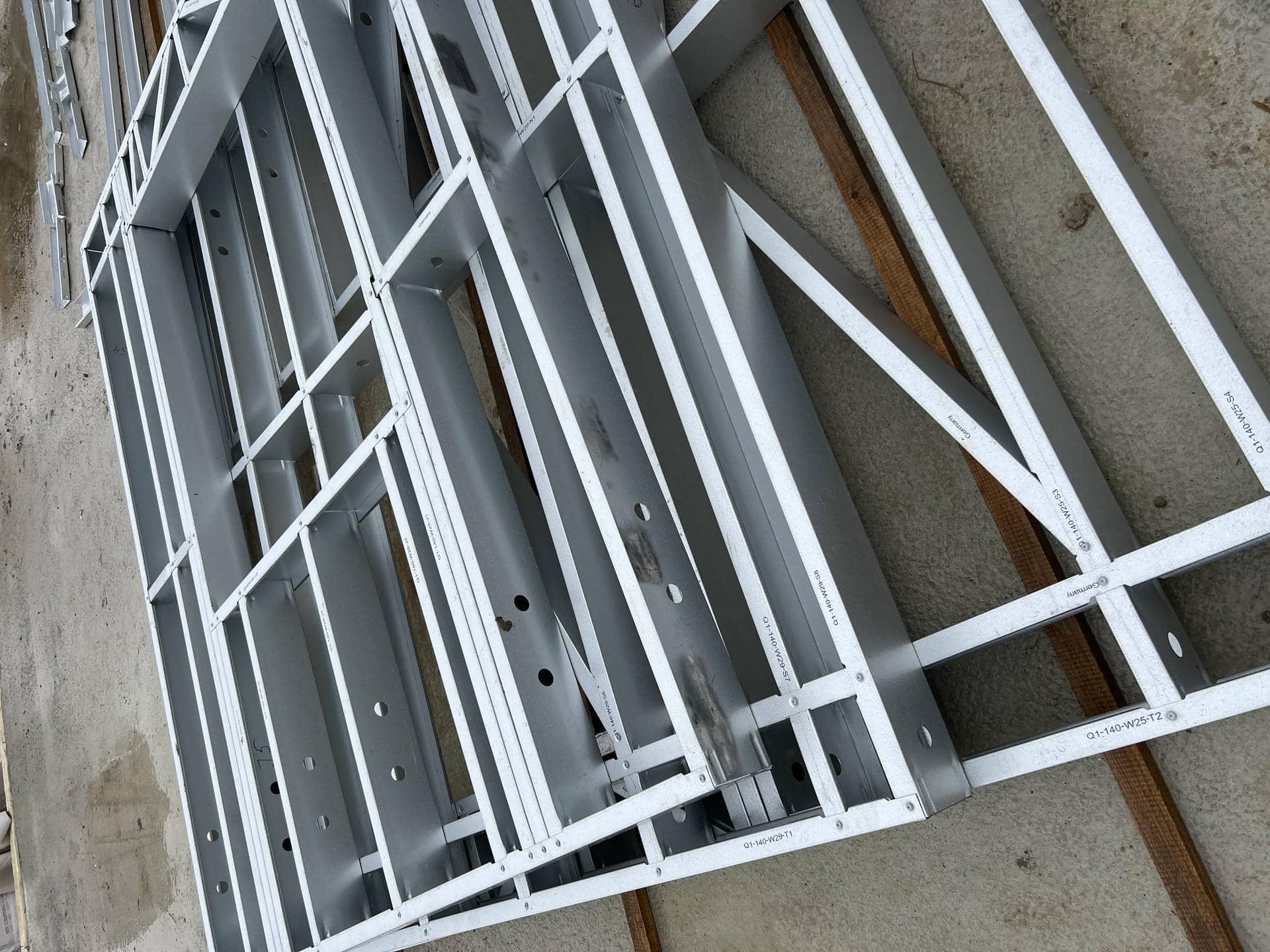 Wandaufbau-Zeichnungen